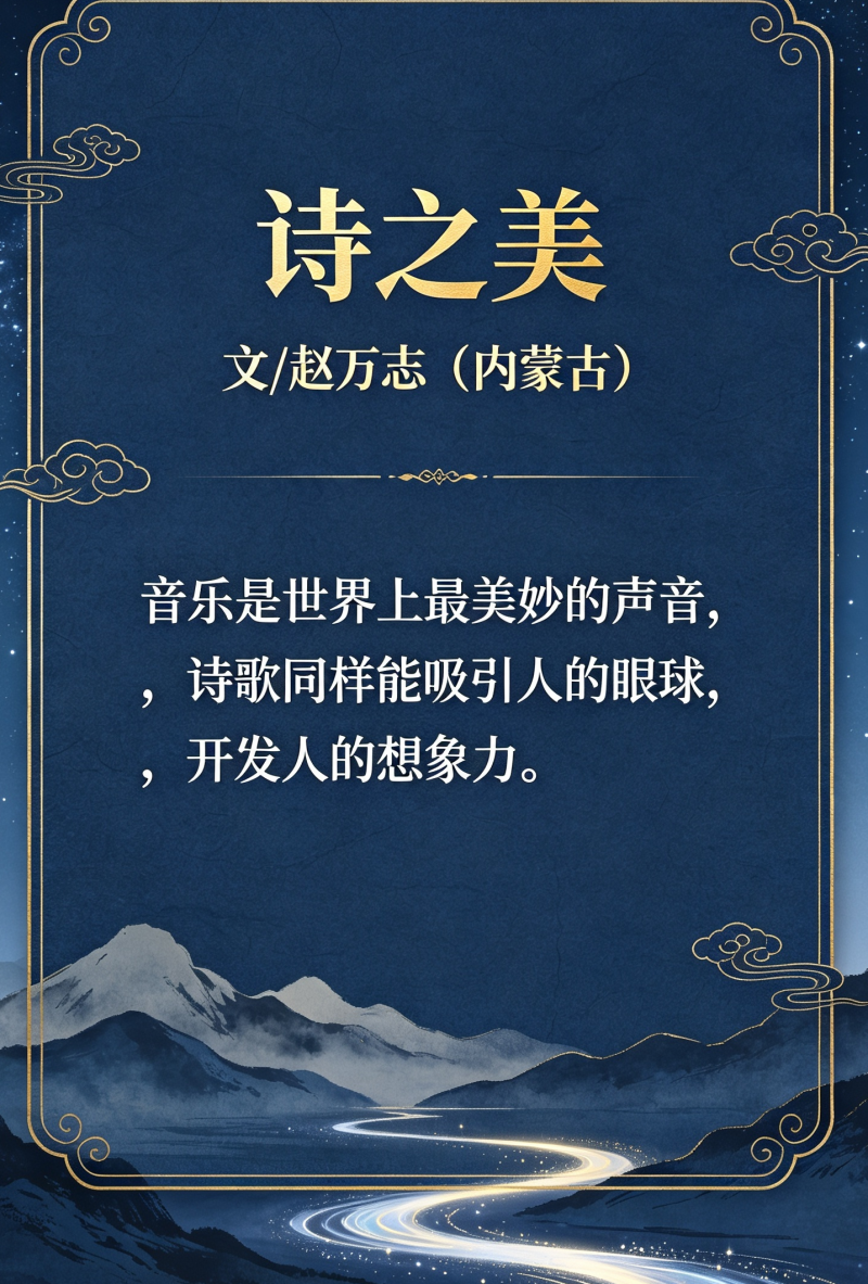世界文学联盟//作家诗人赵万志佳作《诗之美》